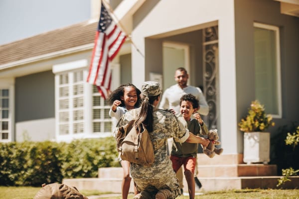 Veterans in a support group meeting